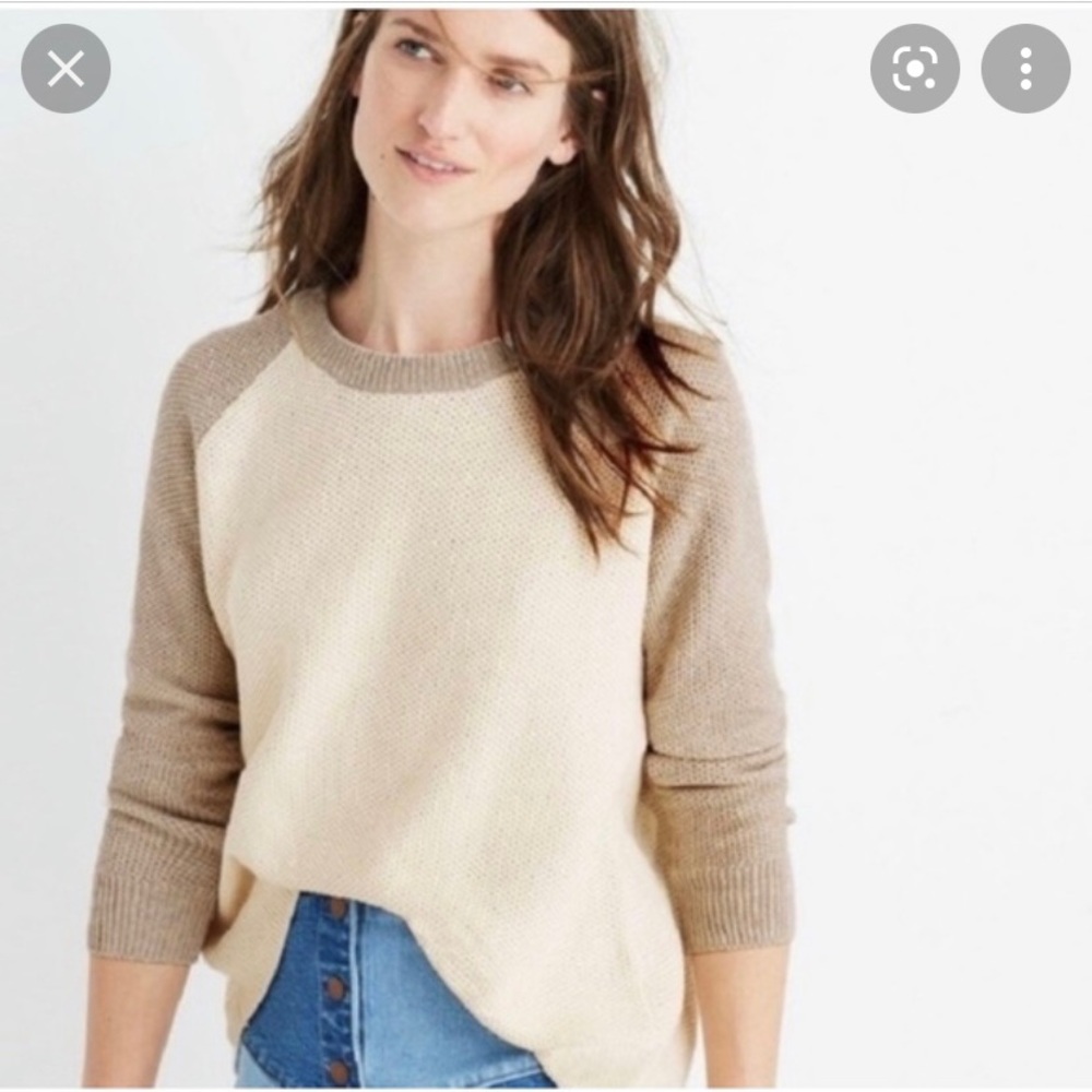 Madewell Province Crossback Waffle Knit Sweater